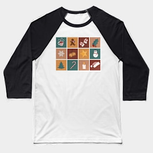 Happy Christmas pattern Baseball T-Shirt